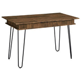 Sheeran 47-inch Writing Desk with Storage Rustic Amber - 802011