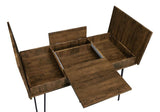 Sheeran 47-inch Writing Desk with Storage Rustic Amber - 802011