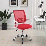 Felton Upholstered Adjustable Home Office Desk Chair Red - 802017