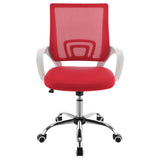 Felton Upholstered Adjustable Home Office Desk Chair Red - 802017