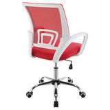 Felton Upholstered Adjustable Home Office Desk Chair Red - 802017