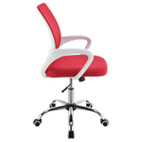 Felton Upholstered Adjustable Home Office Desk Chair Red - 802017