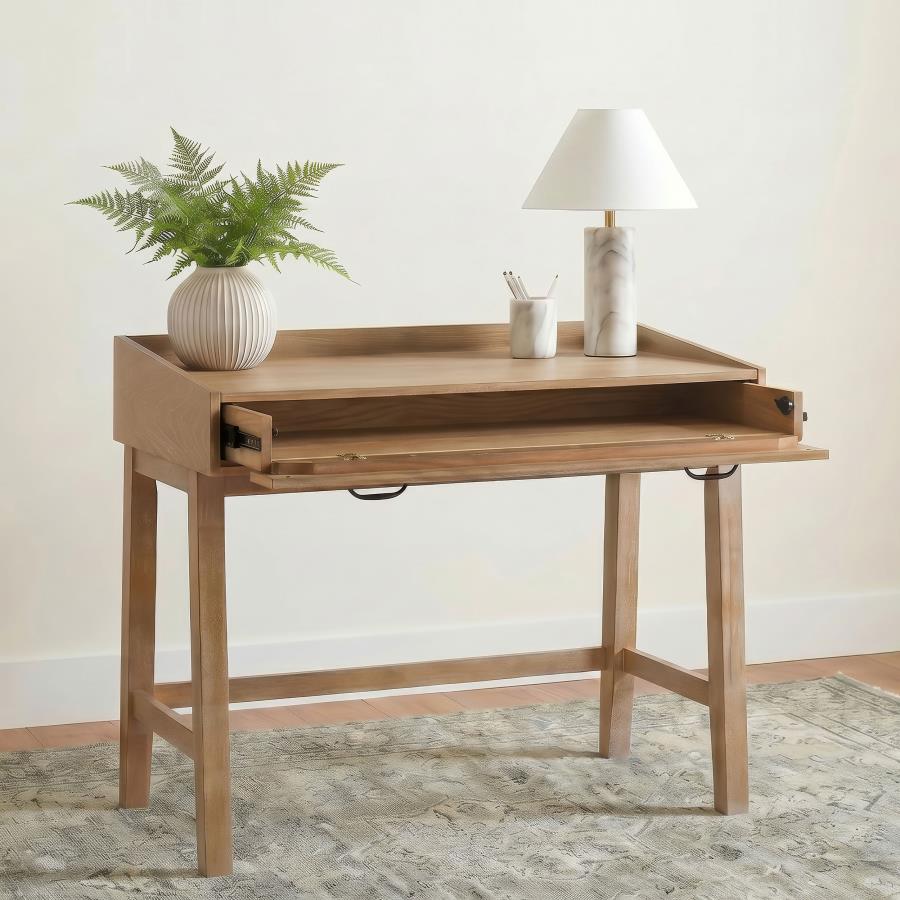 Fabian 38-inch Computer Desk with Keyboard Drawer Distressed Light Brown - 802041