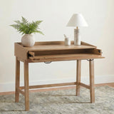Fabian 38-inch Computer Desk with Keyboard Drawer Distressed Light Brown - 802041