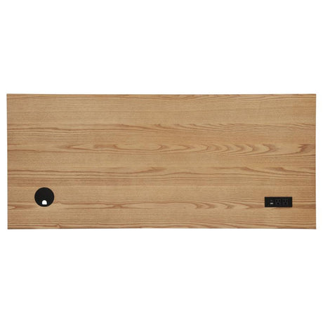 Vermes 55-inch 3-drawer Writing Desk with Power Outlet Light Ash - 802061