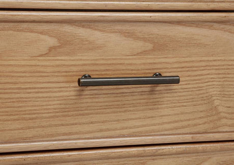 Vermes 55-inch 3-drawer Writing Desk with Power Outlet Light Ash - 802061