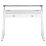 Gemma 48-inch 2-drawer Writing Desk White High Gloss - 802141