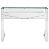 Gemma 48-inch 2-drawer Writing Desk White High Gloss - 802141