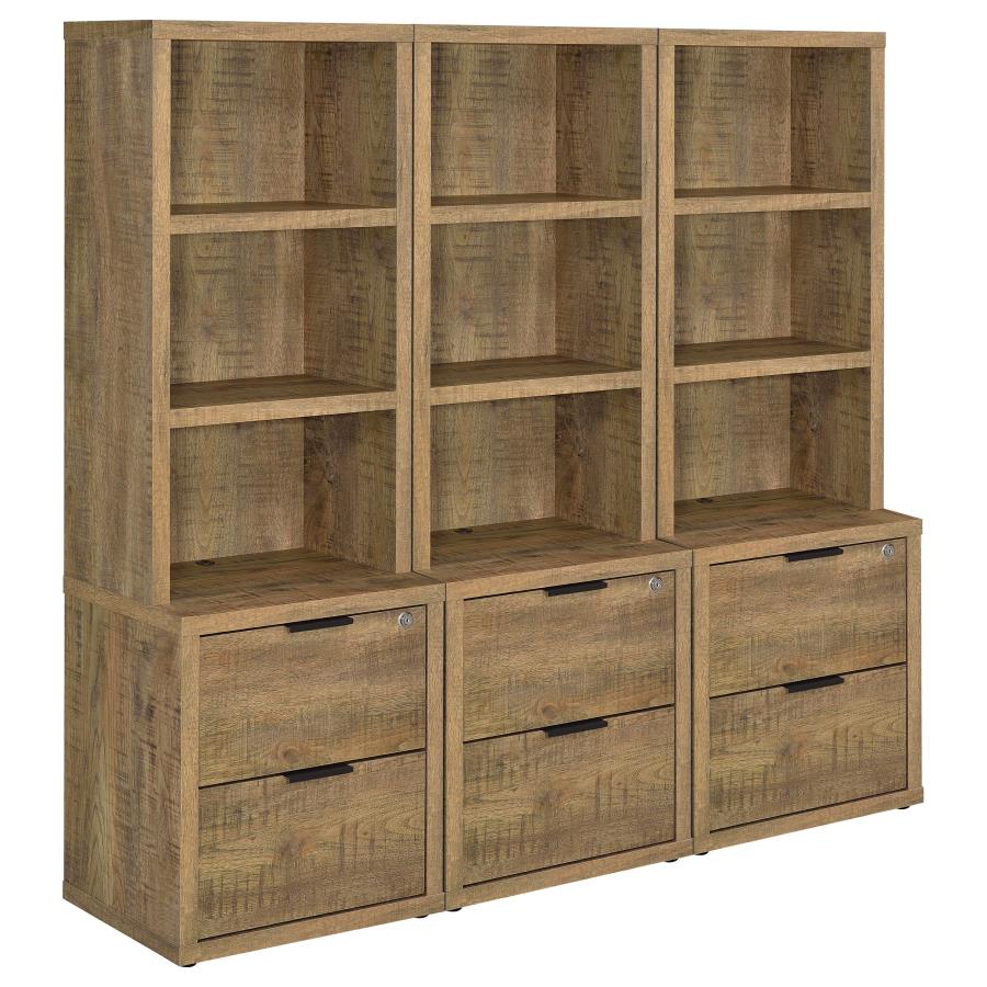 Westpark 3-piece Wall Unit Bookcase Set with USB Mango - 802693-S3