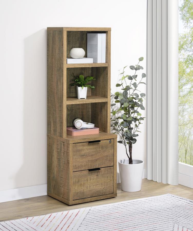 Westpark 3-shelf Bookcase USB and Lockable Drawer Mango - 802693