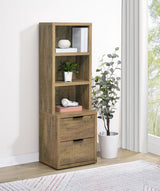 Westpark 3-shelf Bookcase USB and Lockable Drawer Mango - 802693