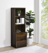 Westpark 3-shelf Bookcase USB and Lockable Drawer Dark Pine - 802713