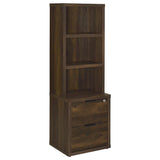 Westpark 3-shelf Bookcase USB and Lockable Drawer Dark Pine - 802713
