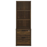 Westpark 3-shelf Bookcase USB and Lockable Drawer Dark Pine - 802713