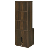 Westpark 3-shelf Bookcase USB and Lockable Drawer Dark Pine - 802713