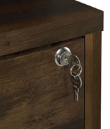 Westpark 3-shelf Bookcase USB and Lockable Drawer Dark Pine - 802713