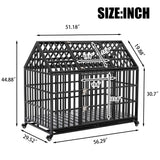 Heavy Duty Dog Crate Lockable Wheels