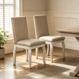Upholstered Dining Chairs With Nailhead (Set of 2)