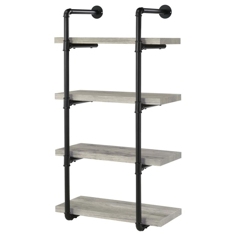 Elmcrest 24-inch 4-shelf Wall Bookshelf Grey Driftwood - 804416