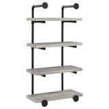 Elmcrest 24-inch 4-shelf Wall Bookshelf Grey Driftwood - 804416