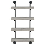 Elmcrest 24-inch 4-shelf Wall Bookshelf Grey Driftwood - 804416