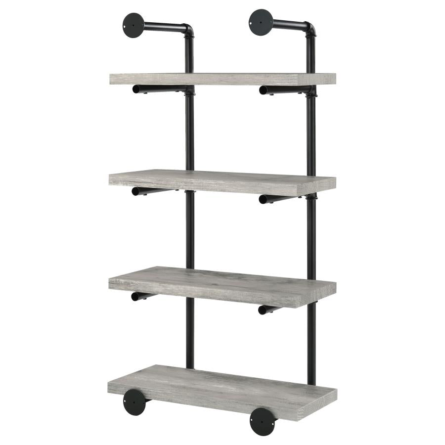 Elmcrest 24-inch 4-shelf Wall Bookshelf Grey Driftwood - 804416