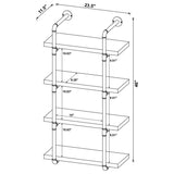 Elmcrest 24-inch 4-shelf Wall Bookshelf Grey Driftwood - 804416