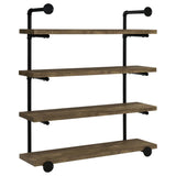 Elmcrest 39-inch 4-shelf Wall Bookshelf Rustic Oak - 804417