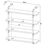 Elmcrest 39-inch 4-shelf Wall Bookshelf Rustic Oak - 804417
