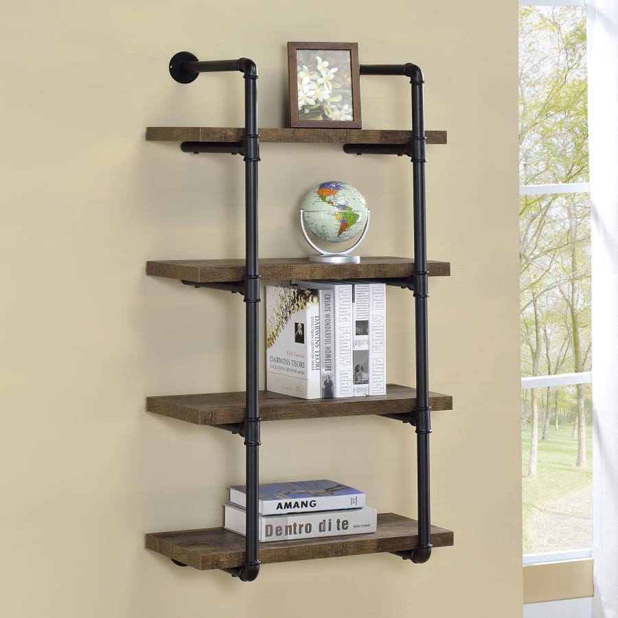 Elmcrest 24-inch 4-shelf Wall Bookshelf Rustic Oak - 804426