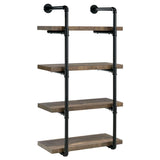 Elmcrest 24-inch 4-shelf Wall Bookshelf Rustic Oak - 804426