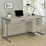 Loomis 60-inch 4-drawer Computer Desk Whitewashed Grey - 805881