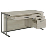 Loomis 60-inch 4-drawer Computer Desk Whitewashed Grey - 805881