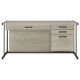 Loomis 60-inch 4-drawer Computer Desk Whitewashed Grey - 805881