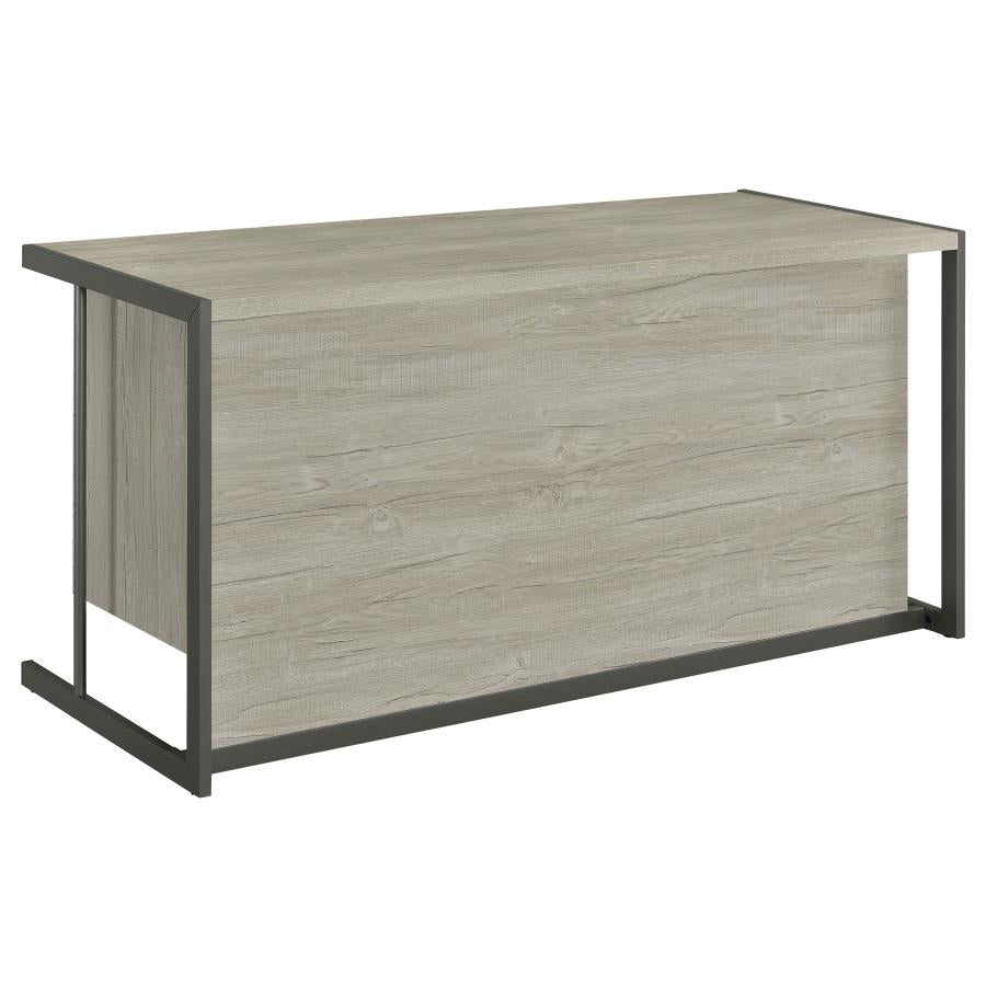 Loomis 60-inch 4-drawer Computer Desk Whitewashed Grey - 805881