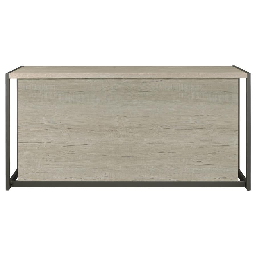 Loomis 60-inch 4-drawer Computer Desk Whitewashed Grey - 805881