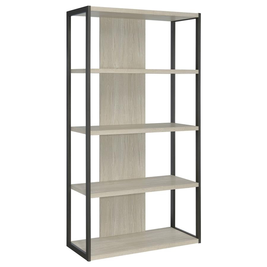 Loomis 72-inch 4-shelf Bookshelf Whitewashed Grey - 805883