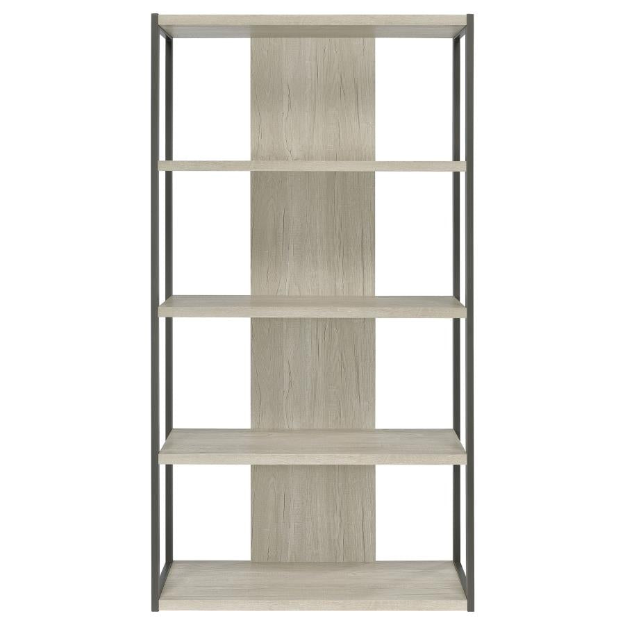 Loomis 72-inch 4-shelf Bookshelf Whitewashed Grey - 805883