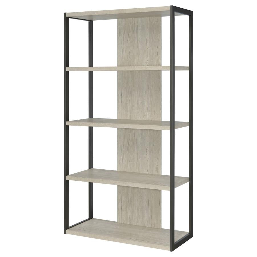 Loomis 72-inch 4-shelf Bookshelf Whitewashed Grey - 805883