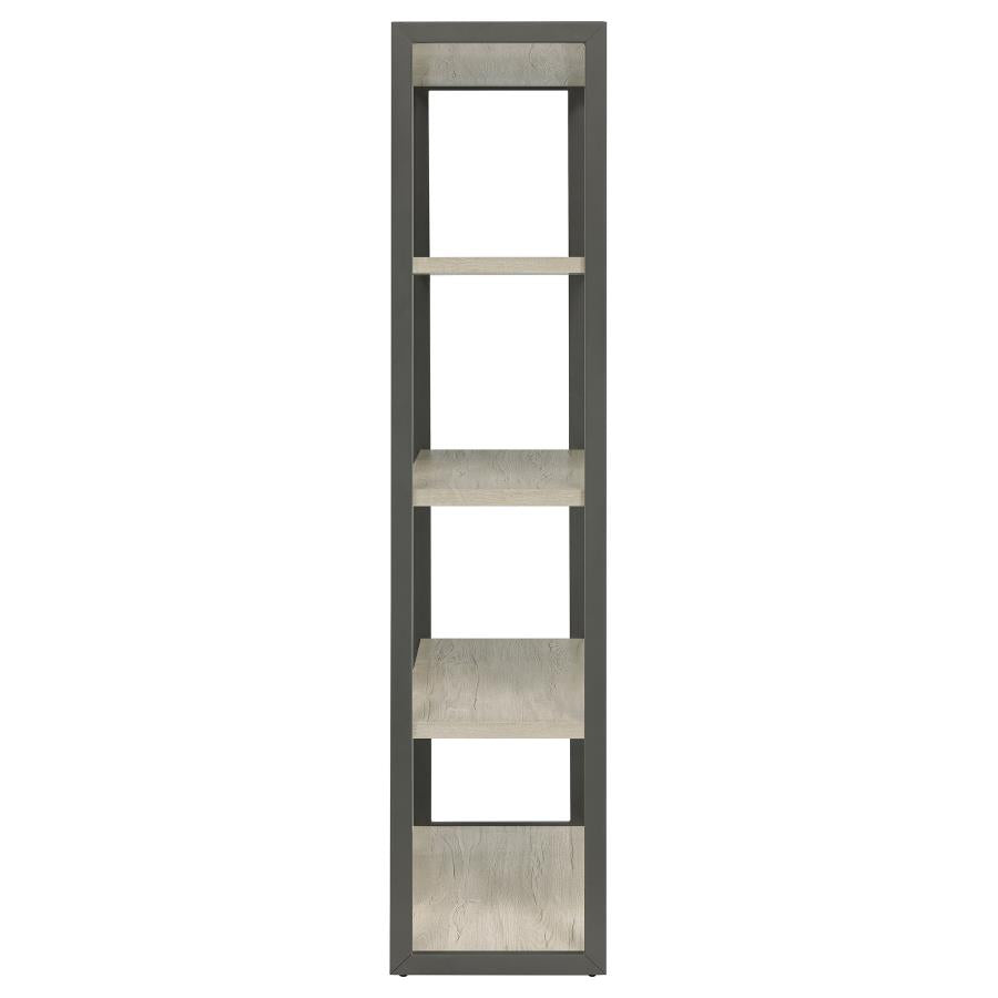 Loomis 72-inch 4-shelf Bookshelf Whitewashed Grey - 805883