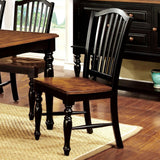 Dining Side Chairs (Set of 2) - Black / Oak