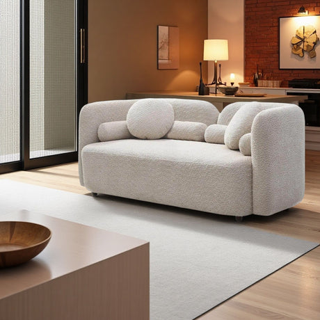 2 Seater Sofa Couch For Living Room - Light Beige