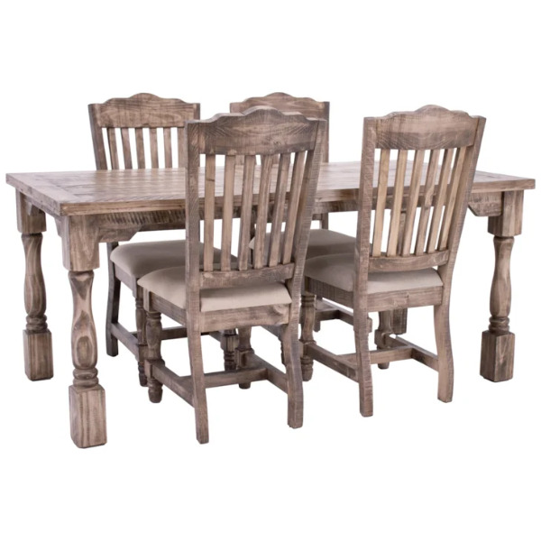Martha Sandstone Dining Table & 4 Chairs - MARDTS+MARDCS