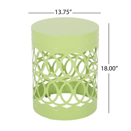 Outdoor Metal Large End Table, Modern Design