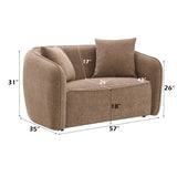 Keith - Loveseat With 2 Matching Color Toss Pillows