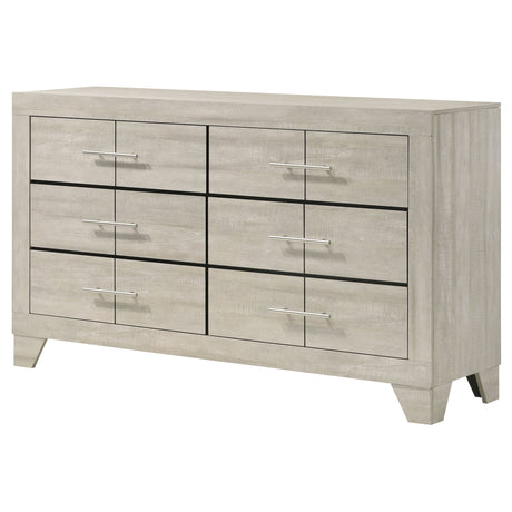 Strout - 6 Drawer Dresser - Cream