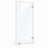 Frameless Bathtub Shower Screen, Reversible Installation