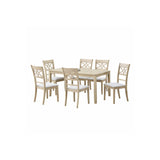 Ferris - 7 Piece Dining Set With Cross Back Chairs And Rectangular Table - Antique White