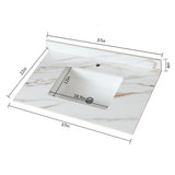 Elegant Vanity Top With Undermount Sink And Backsplash, Sintered Stone