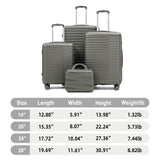 4 Piece Luggage Set, Combination Lock